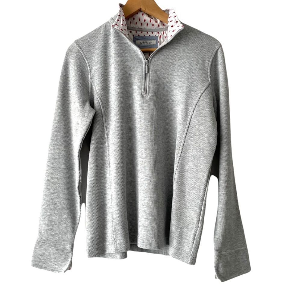 Orvis Sandy Point Women's Pullover Sweatshirt Sweater Zip - Medium